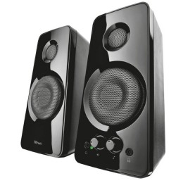 ÷ Altavoces 2.0 trust 2.0 tytan 18w rms 36w max autoalimentado usb conexion frontal auriculares negro