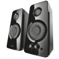 ÷ Altavoces 2.0 trust 2.0 tytan 18w rms 36w max autoalimentado usb conexion frontal auriculares negro