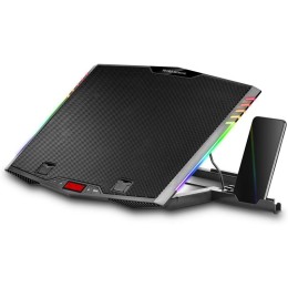 ÷ Base de refrigeracion para portatiles mars gaming mnbc5 con soporte adicional de movil/tablet para p