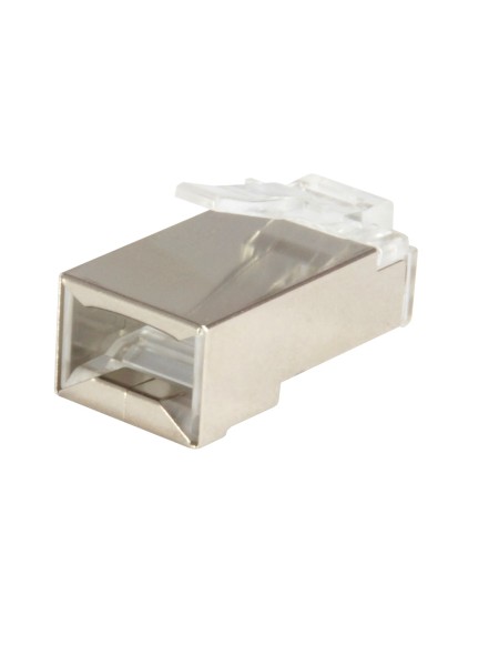 ÷ Kit 100 conectores rj45 equip categoria 6 ftp con guia y capuchon