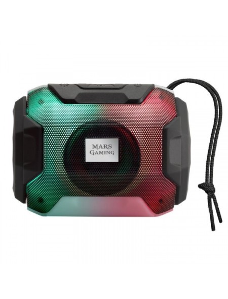 ÷ Altavoz bluetooth portable mars gaming msbax black 10w radio fm, puerto usb y microsd iluminacion rg