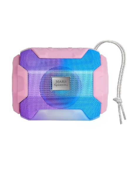 ÷ Altavoz bluetooth portable mas gaming msbax pink 10w radio fm, puerto usb y microsd iluminacion rgb 