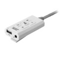 ÷ Tarjeta de sonido usb 7.1 mars gaming msc2 white sonido profesional conexion jack 3.5mm y puerto usb