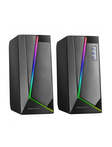÷ Altavoces 2.0 bluetooth mars gaming ms7 black 20w rms iluminacion rgb dinamico procesador dsp