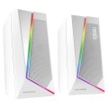÷ Altavoces 2.0 bluetooth mars gaming ms7 white 20w rms iluminacion rgb dinamico procesador dsp