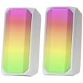 ÷ Altavoces 2.0 bluetooth mars gaming msrgb white full rgb frontal 15w control box jack 3.5mm