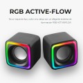 ÷ Altavoces 2.0 mars gaming mscube black 8w rms sonido dsp espacial iluminacion rgb