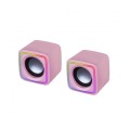 ÷ Altavoces 2.0 mars gaming mscube pink 8w rms sonido dsp espacial iluminacion rgb