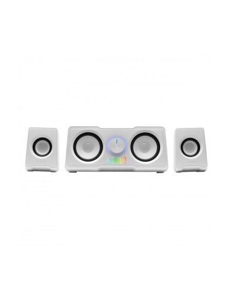 ÷ Altavoces 2.2 mars gaming ms22w sistema de doble subwoofer 35w rgb flow conexion jack 3.5mm color bl