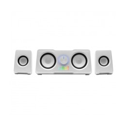 ÷ Altavoces 2.2 mars gaming ms22w sistema de doble subwoofer 35w rgb flow conexion jack 3.5mm color bl