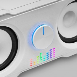 ÷ Altavoces 2.2 mars gaming ms22w sistema de doble subwoofer 35w rgb flow conexion jack 3.5mm color bl