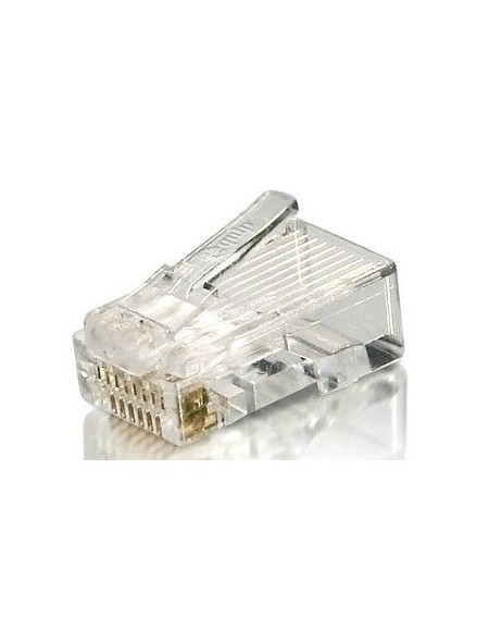 ÷ Kit 100 conectores rj45 equip categoria 6 con guia 121141