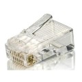 ÷ Kit 100 conectores rj45 equip categoria 6 con guia 121141