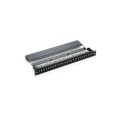 ÷ Patch panel 24 puertos categoria 5e apantallado (ral7035)