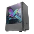 ÷ Caja atx semitorre mars gaming mcn2 color grafito frontal liso ventana lateral completa sin fuente d