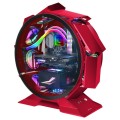 ÷ Caja microatx gaming mars gaming mcorb red dise?o esferico extremo premium doble ventana de cristal