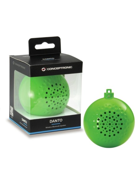 ÷ Altavoz bluetooth navidad conceptronic danto bola de navidad tws color verde