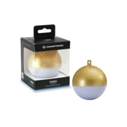 ÷ Altavoz bluetooth navidad conceptronic tariq bola de navidad con luz led tws color dorado
