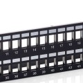÷ Patch panel vacio cat.6 apantallado 48 puertos keystone 2u