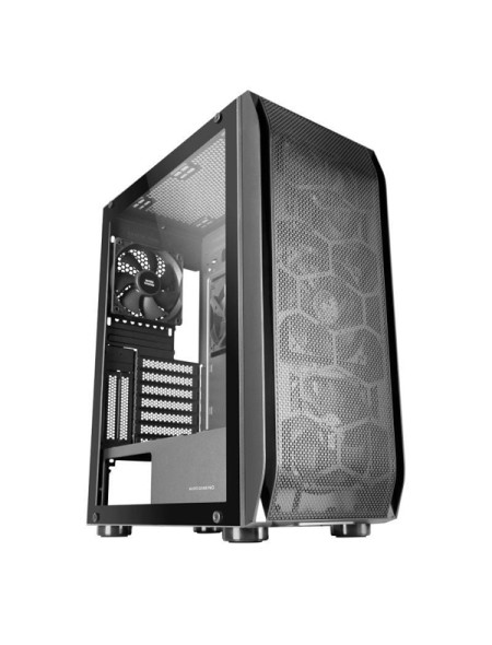 ÷ Caja e-atx torre gaming mars gaming mc-pro2 xxl black laeral creistal templado frontal rejilla con 3