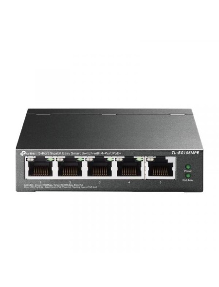 ÷ Switch semigestionables poe+ tp-link sg105mpe 5p gigabit 4p poe+ total poe+ 120w carcasa metalica
