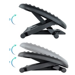 ÷ Reposapies tooq tqfr0603-b ajustable en altura e inclinacion color negro