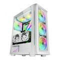 ÷ Caja e-atx torre gaming mars gaming mc-neo white premium 4 ventiladores argb frontal y lateral de cr