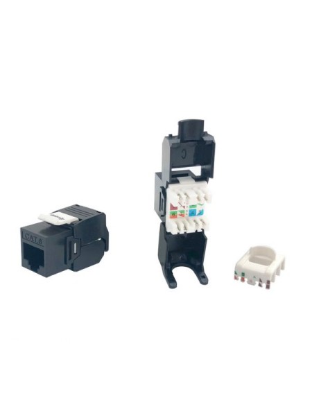 ÷ Kit 8 uds conector hembra rj45 utp cat6 panel keystone tool free