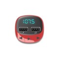 ÷ Cargador de coche y transmisor por fm energy sistem color rojo 2 tomas usb tipo a