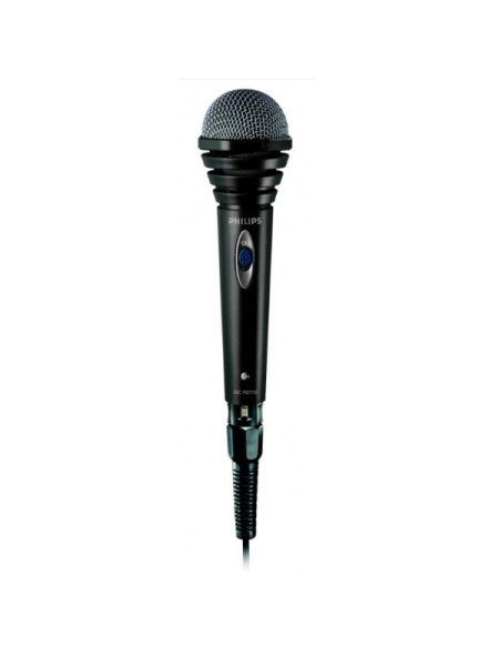 ÷ Microfono karaoke philips sbcmd110 color negro cable 1.5m jack 3.5 - 6.3 mm mono