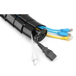 ÷ Organizador de cables equip 650861 de doble canal color negro