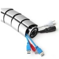 ÷ Organizador de cables equip 650862 de doble canal color plata