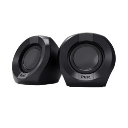 ÷ Altavoces 2.0 trust polo 25164 4w rms max 8w control de volumen jack 3.5 alimentados por usb color n