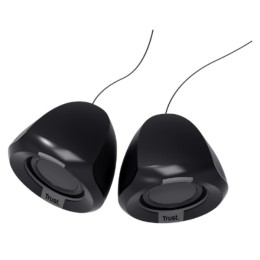 ÷ Altavoces 2.0 trust polo 25164 4w rms max 8w control de volumen jack 3.5 alimentados por usb color n
