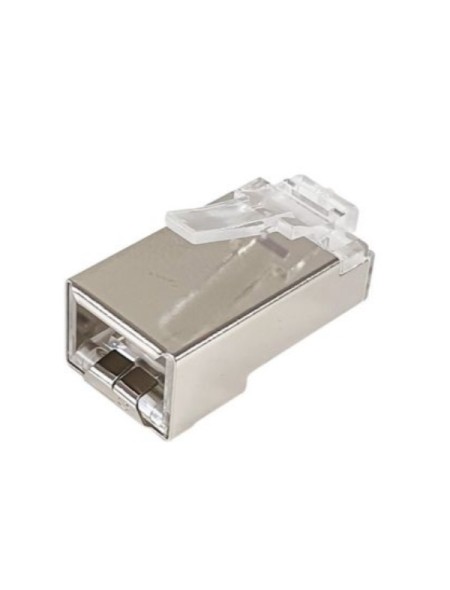 ÷ Kit 100 conectores rj45 equip categoria 6a apantallado 121147