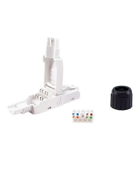 ÷ Kit 5 conectores rj45 equip categoria 6 121161 montaje sin herramientas