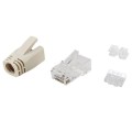 ÷ Kit 100 conectores rj45 equip categoria 6a 121176 con capuchon y guia