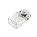 ÷ Kit 100 conectores rj45 equip categoria 6a 121176 con capuchon y guia