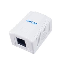 ÷ Roseta de superficie equip 235215 categoria 6a 1 hembra rj45 color blanco