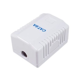 ÷ Roseta de superficie equip 235215 categoria 6a 1 hembra rj45 color blanco