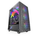 ÷ Caja atx semitorre gaming mars gaming mcmag negra frontal doble rejilla magnetica lateral cristal te