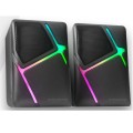 ÷ Altavoces 2.0 mars gaming ms-h negro 10w iluminacion rgb control de volumen jack 3.5mm