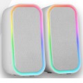 ÷ Altavoces 2.0 bluetooth mars gaming msomw blanco 20w dsp iluminacion rgb aux -in control volumen