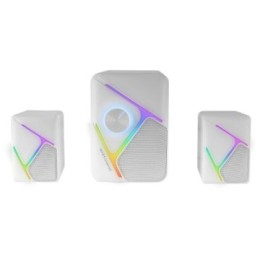 ÷ Altavoces 2.1 mars gaming rgb dinamico 35w 3d surround blancos control de volumen alim. usb jack 3.5