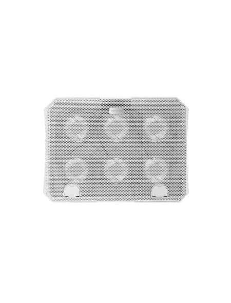 ÷ Base de refrigeracion para portatiles mars gaming mnbc23w con soporte de movil/tablet 6xfans white