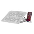 ÷ Base de refrigeracion para portatiles mars gaming mnbc23w con soporte de movil/tablet 6xfans white