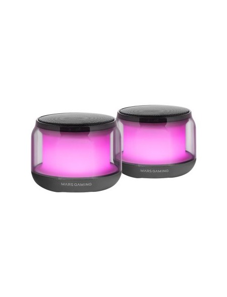 ÷ Altavoz bluetooth 2,0 mars gaming ms-aura black rgb 360? bt 5,3 15w alimentacion usb + jack 3,5mm