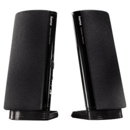 ÷ Altavoces 2.0 hama  jack 3.5mm alimentado por usb entrada para auriculares control de volumen