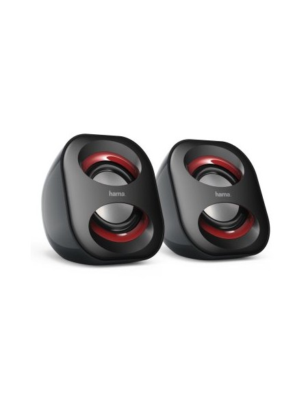 ÷ Altavoces 2.0 hama sonic mobil 183 jack 3.5mm alimentado por usb entrada para auriculares control
