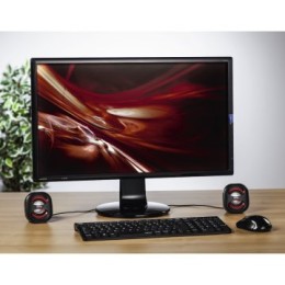 ÷ Altavoces 2.0 hama sonic mobil 183 jack 3.5mm alimentado por usb entrada para auriculares control
